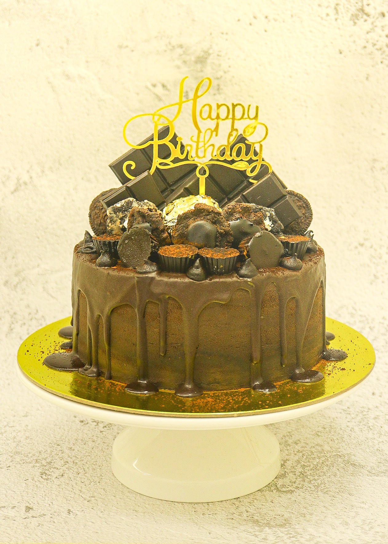 7"x4" - Tall Drunken Triple Dark Chocolate Protein Cake (Preorder only - 7 Day Lead Time)