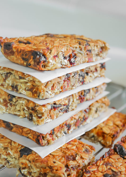 Superfood Fruit Granola Protein Bar (sugar-free sweetened with dates)