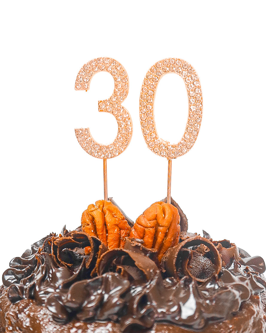 Rhinestone Number Cake Topper (Sold Per Number)