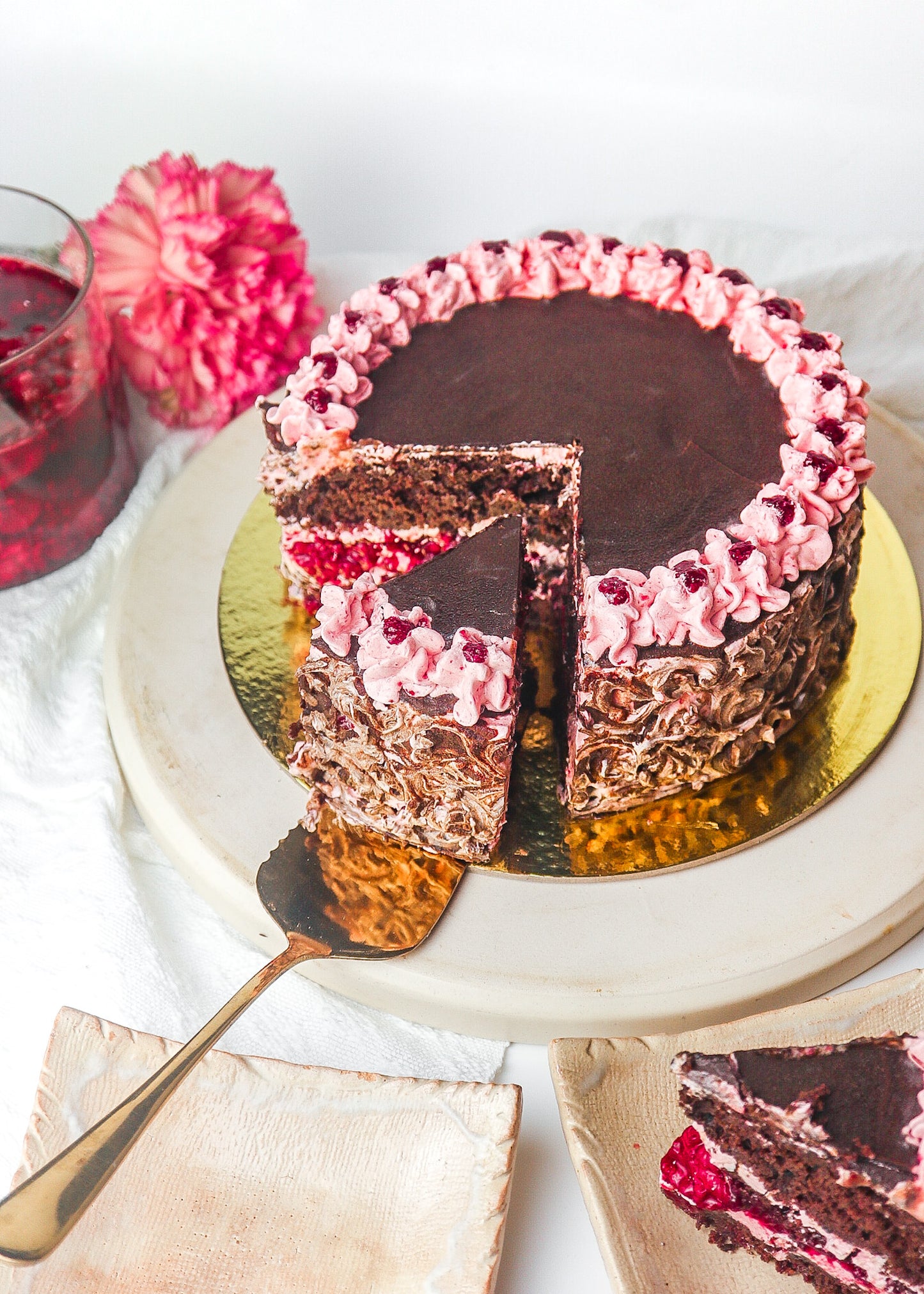 Raspberry Lush Chocolate Cake