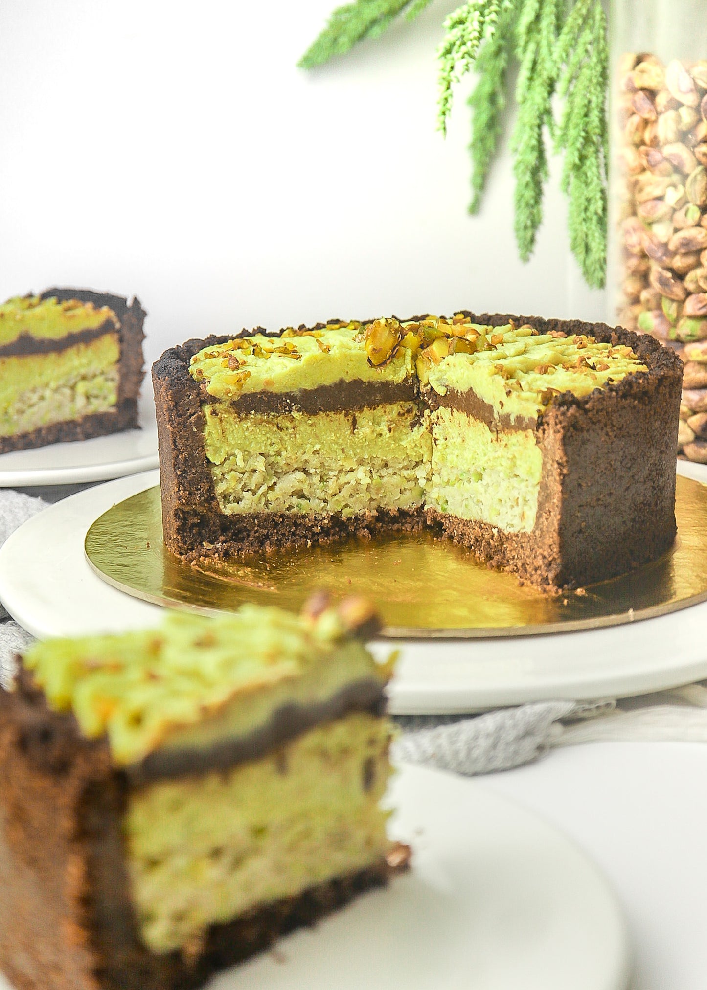 Dark Chocolate Pistachio Cake