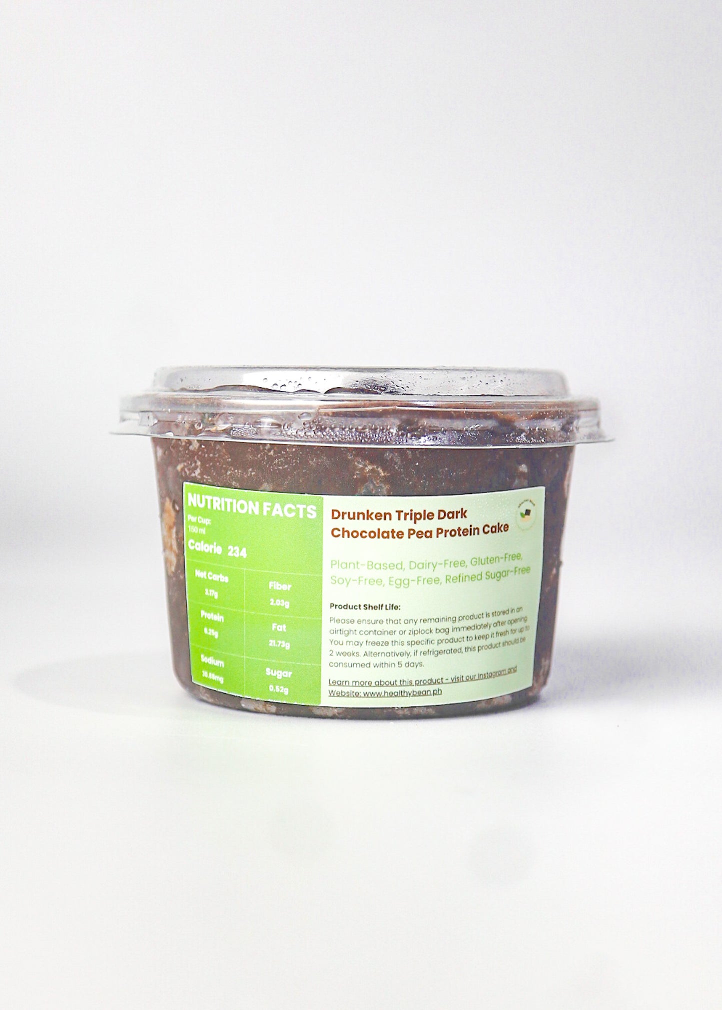 Drunken Triple Dark Chocolate Pea Protein Cake in Cup