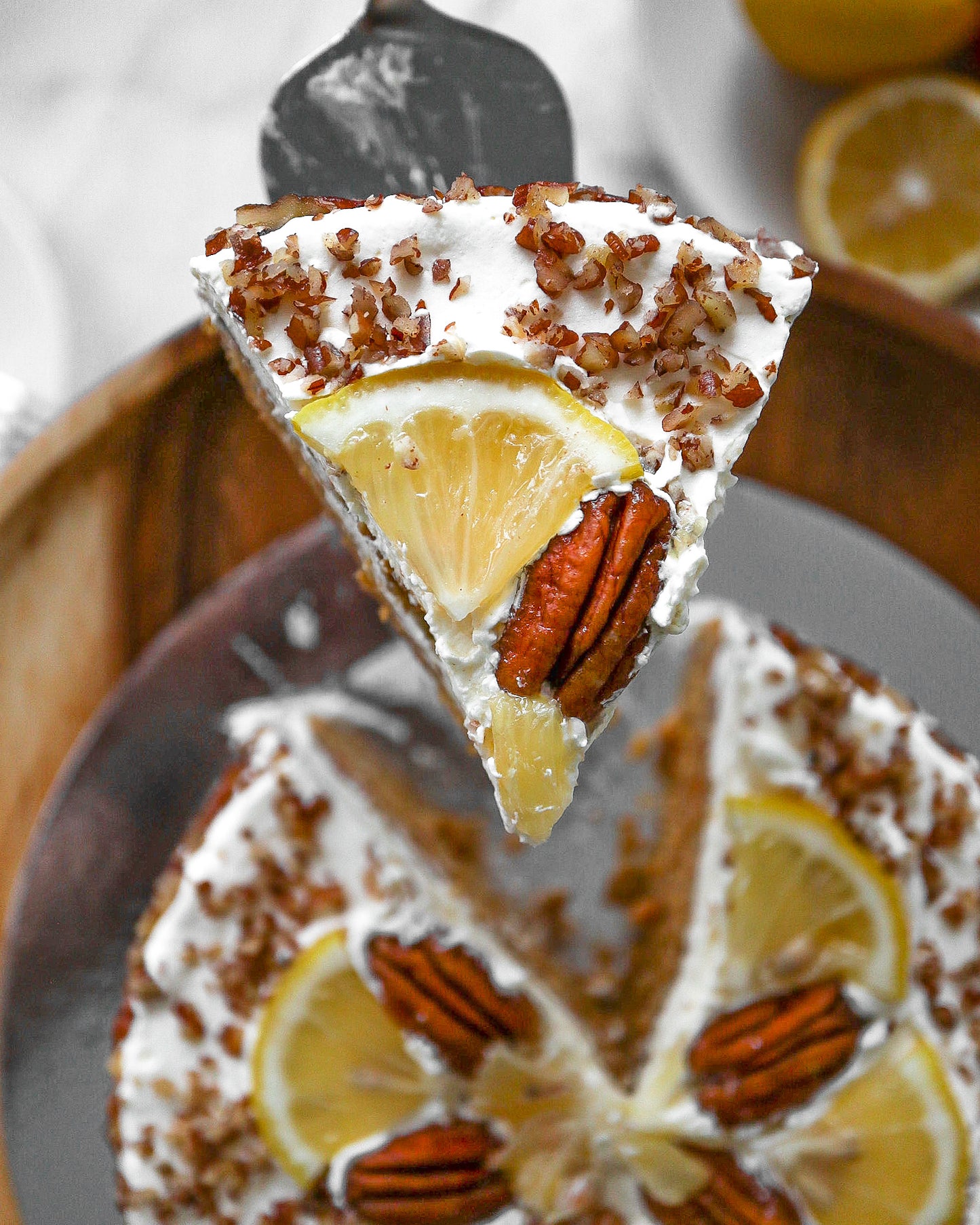 Pecan Lemon Carrot Cake (coconut sugar sweetener)