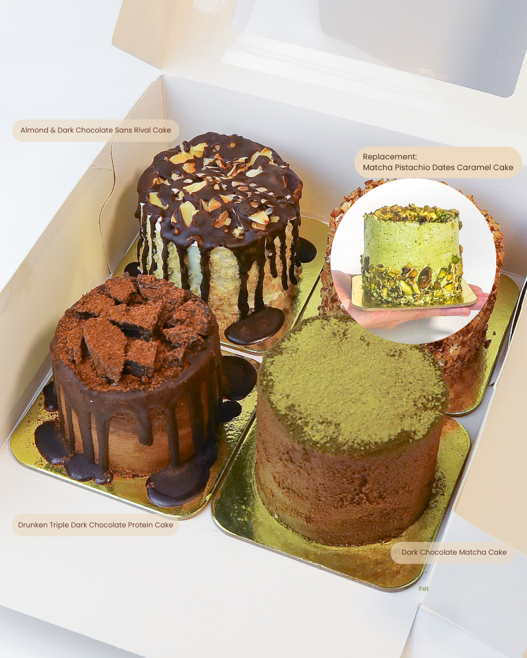 Signature Cake Flavor Sampler (Assorted Box of 4, 3.5- Inch Cakes) (3-day Lead Time)