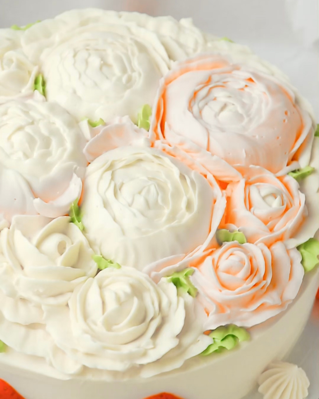 Rosette Strawberry Pistachio Cake 8"