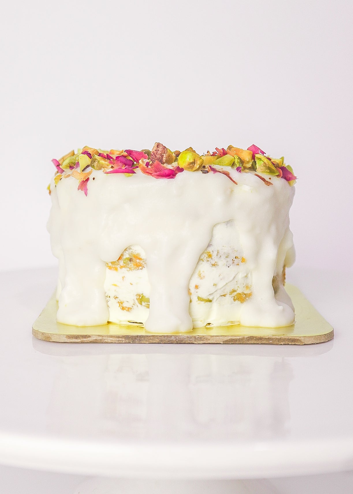 Carrot Pistachio Coco Glazed Cake