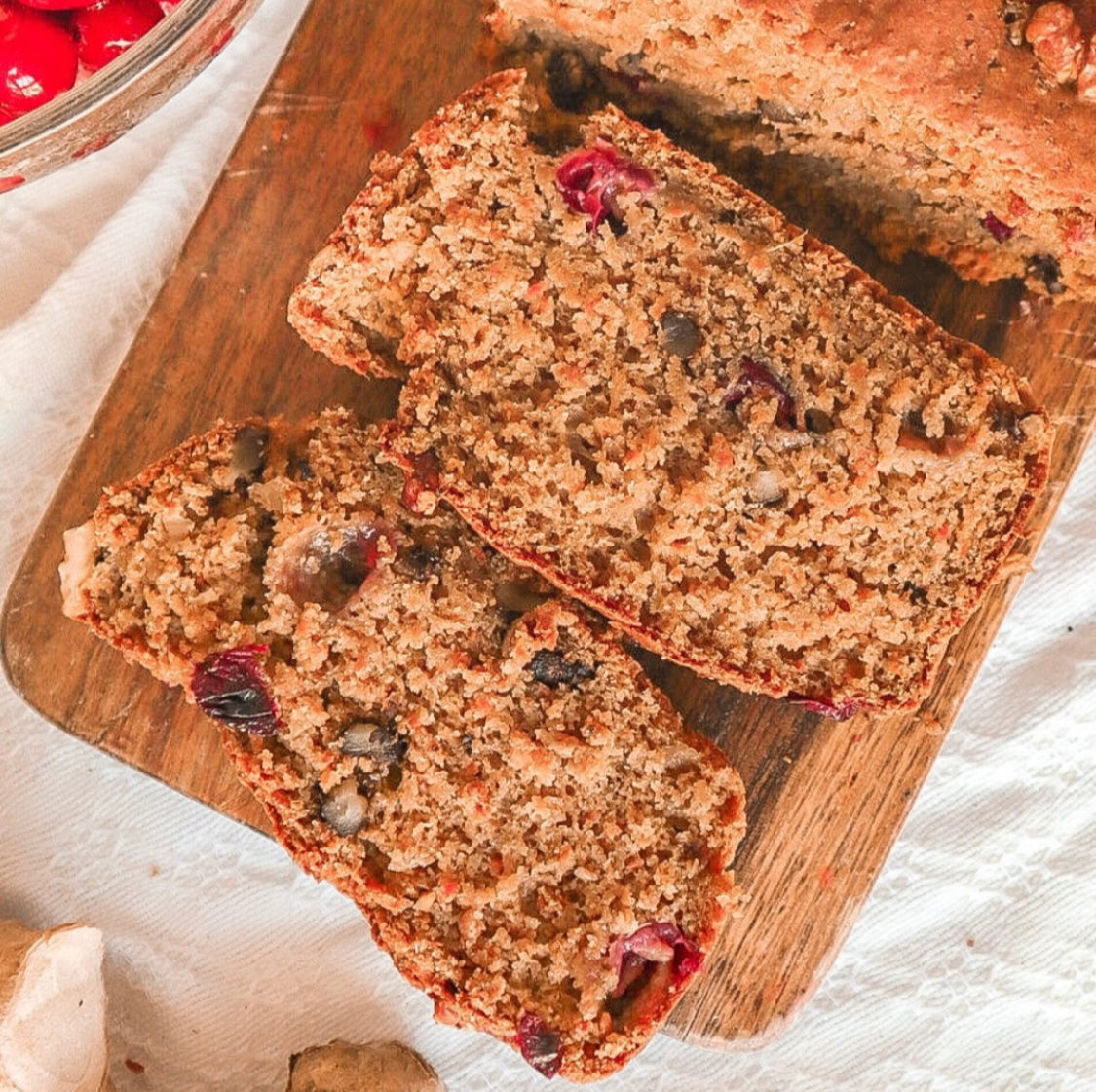 Carrot Walnut Ginger Spiced Bread