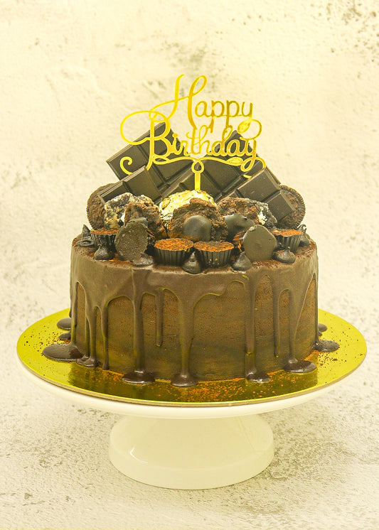 7"x4" - Tall Drunken Triple Dark Chocolate Protein Cake (Preorder only - 7 Day Lead Time)
