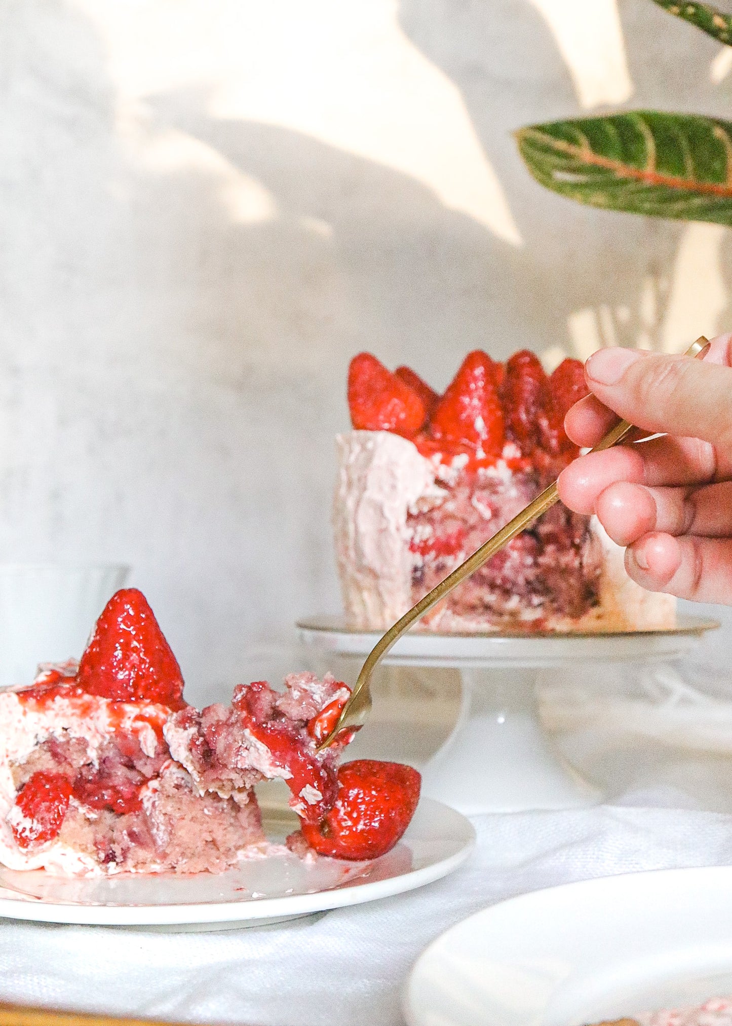 Vanilla Strawberry Overload Cake (monk fruit - sugar-free sweetener)
