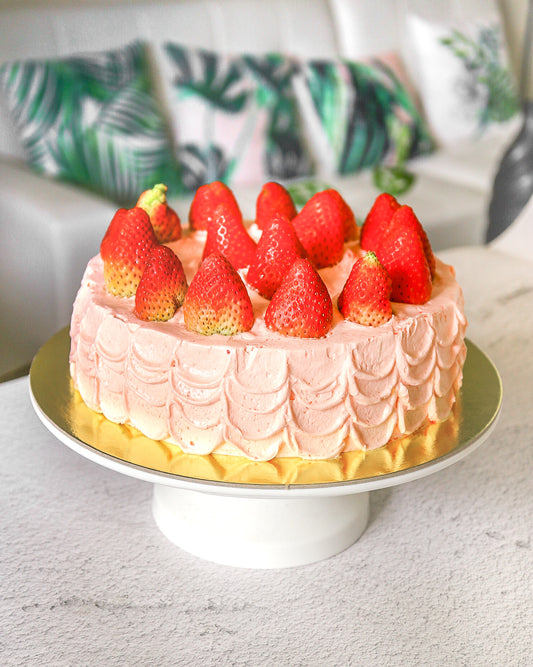 TOP-SELLER! - Vanilla Strawberry Overload Cake (sugar-free/monk fruit sweetener)