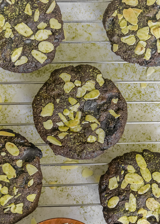 New Flavor: Matcha Almond & Dark Chocolate Cookies