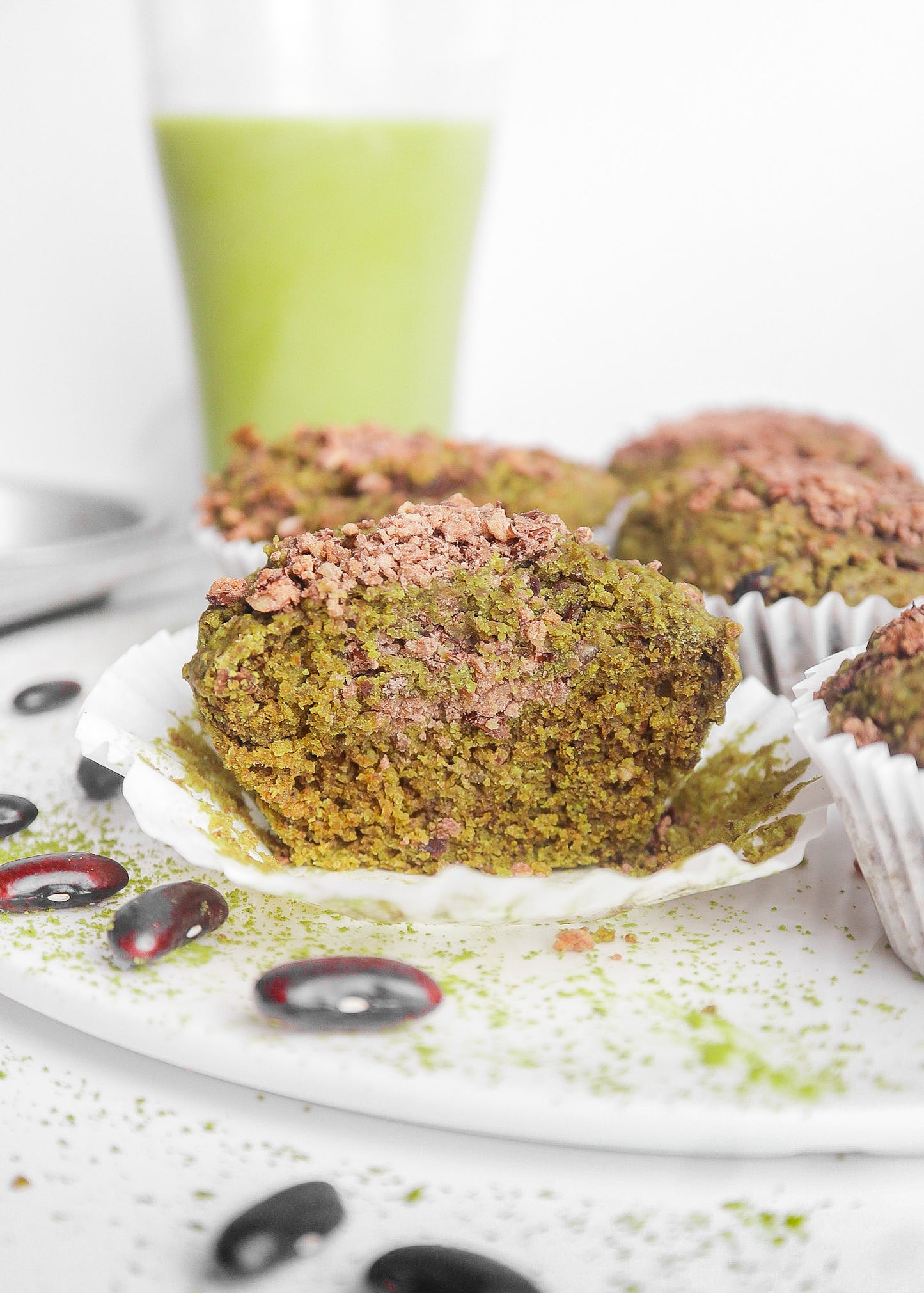 Matcha Red Bean Muffins