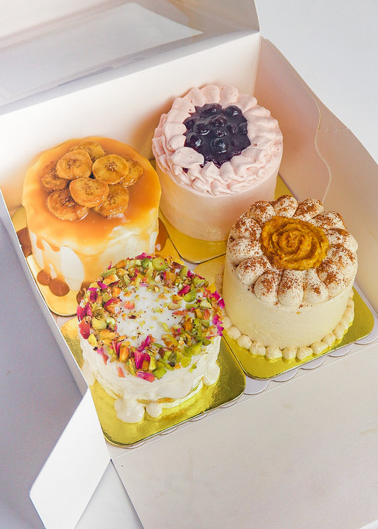 Taste of Home Cakes Holiday Gift (Assorted Box of 4, 3.5- Inch Cakes) (Pre-order: 3-Day Lead Time)