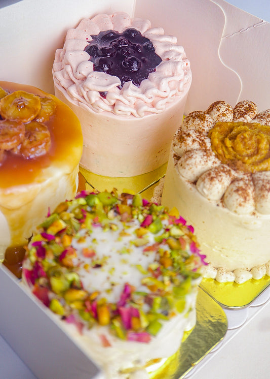 Holiday Fruit Cakes (Assorted Box of 4, 3.5- Inch Cakes) - (3-day Lead Time)