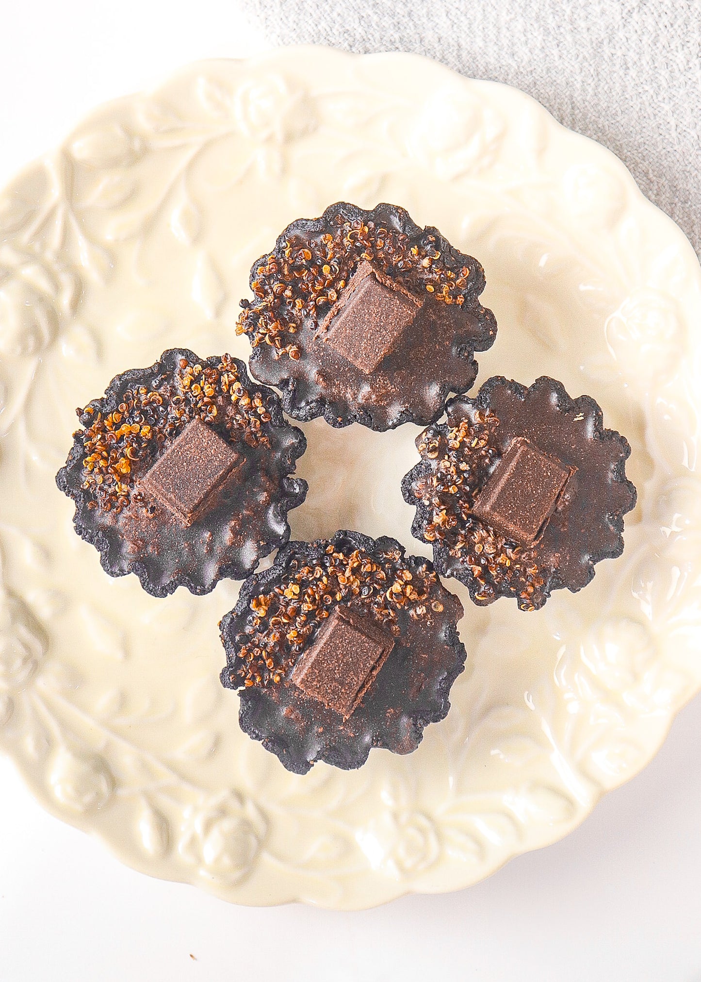 Quinoa Crisp Dark Chocolate Tart