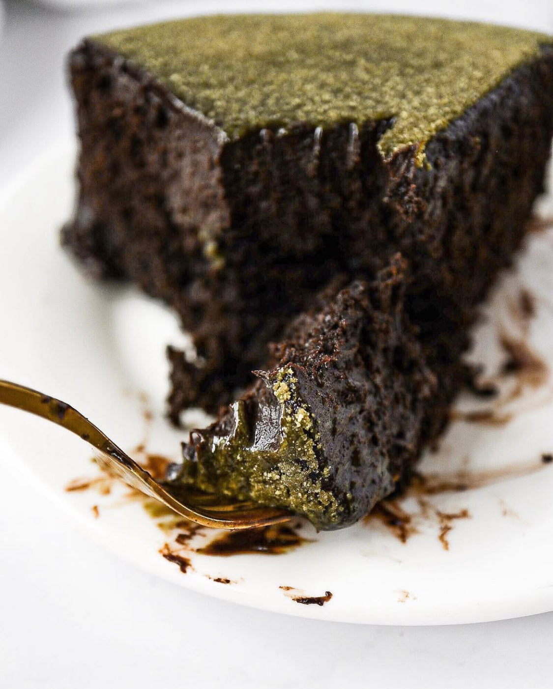Dark Chocolate Matcha Cake