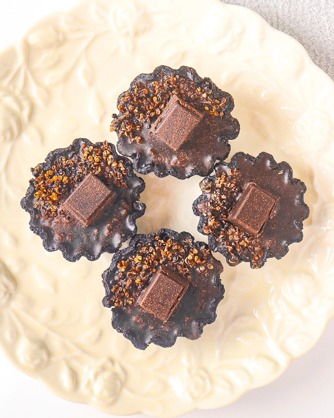 Dark Chocolate Quinoa Tartlet