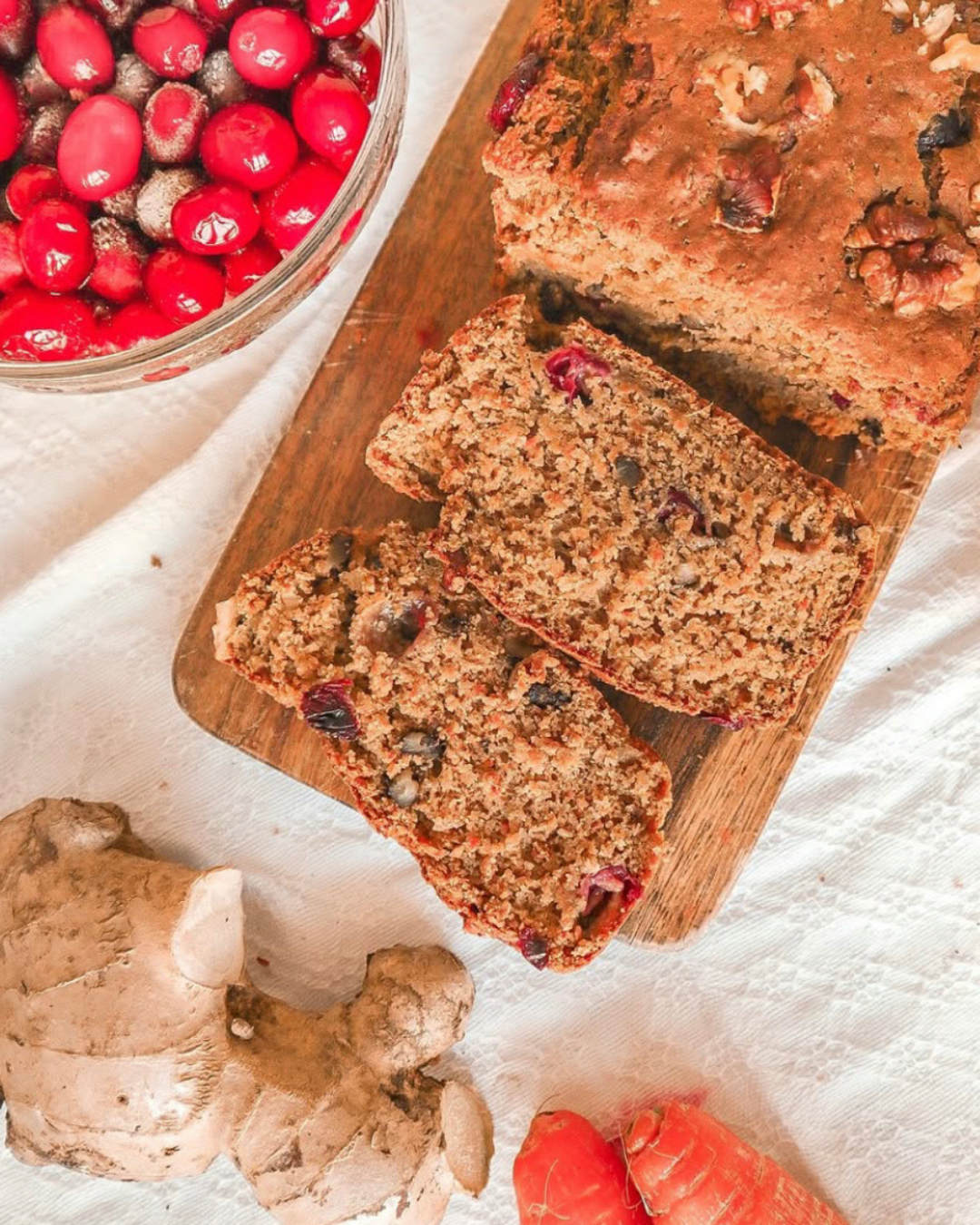 Ginger Carrot Walnut Bread