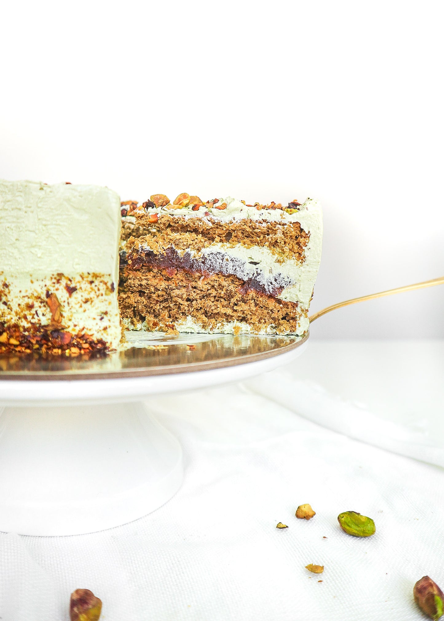 Best Seller: Matcha Pistachio Dates Caramel Cake