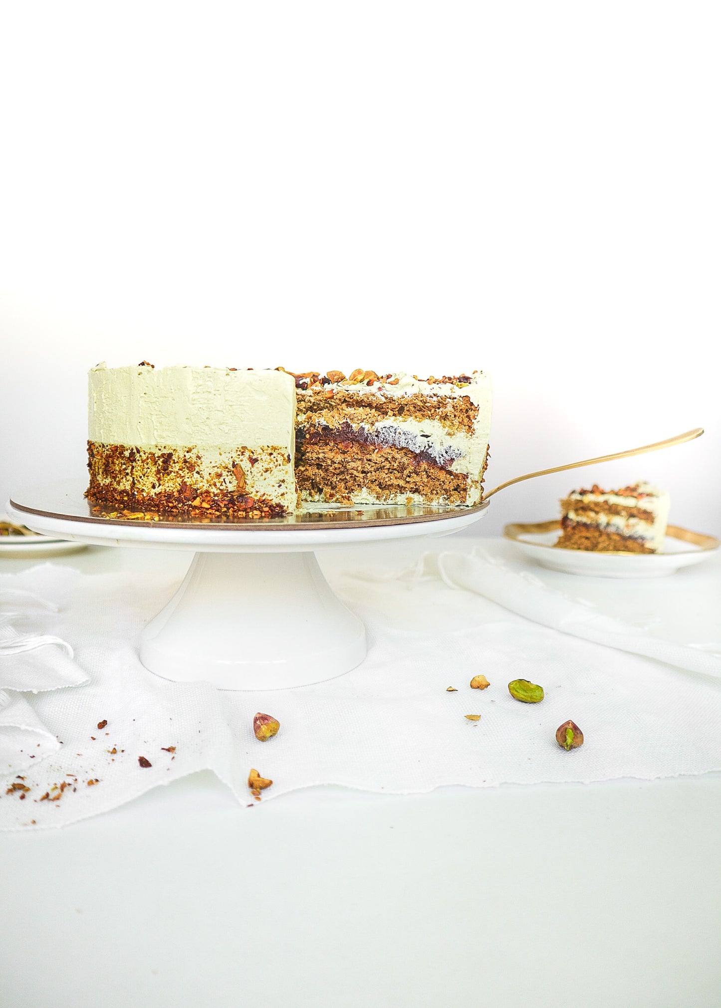 Best Seller: Matcha Pistachio Dates Caramel Cake