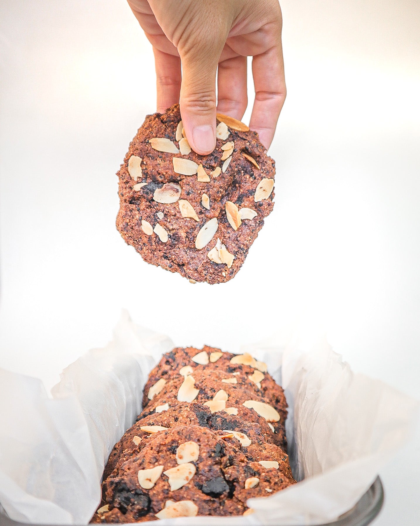 TOP-SELLER! - Quinoa Almond Chocolate Cookies (monk fruit or coconut sugar sweetener)