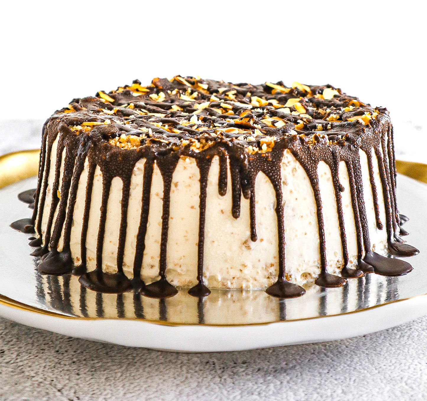 Almond & Dark Chocolate Sans Rival Cake (sugar-free)