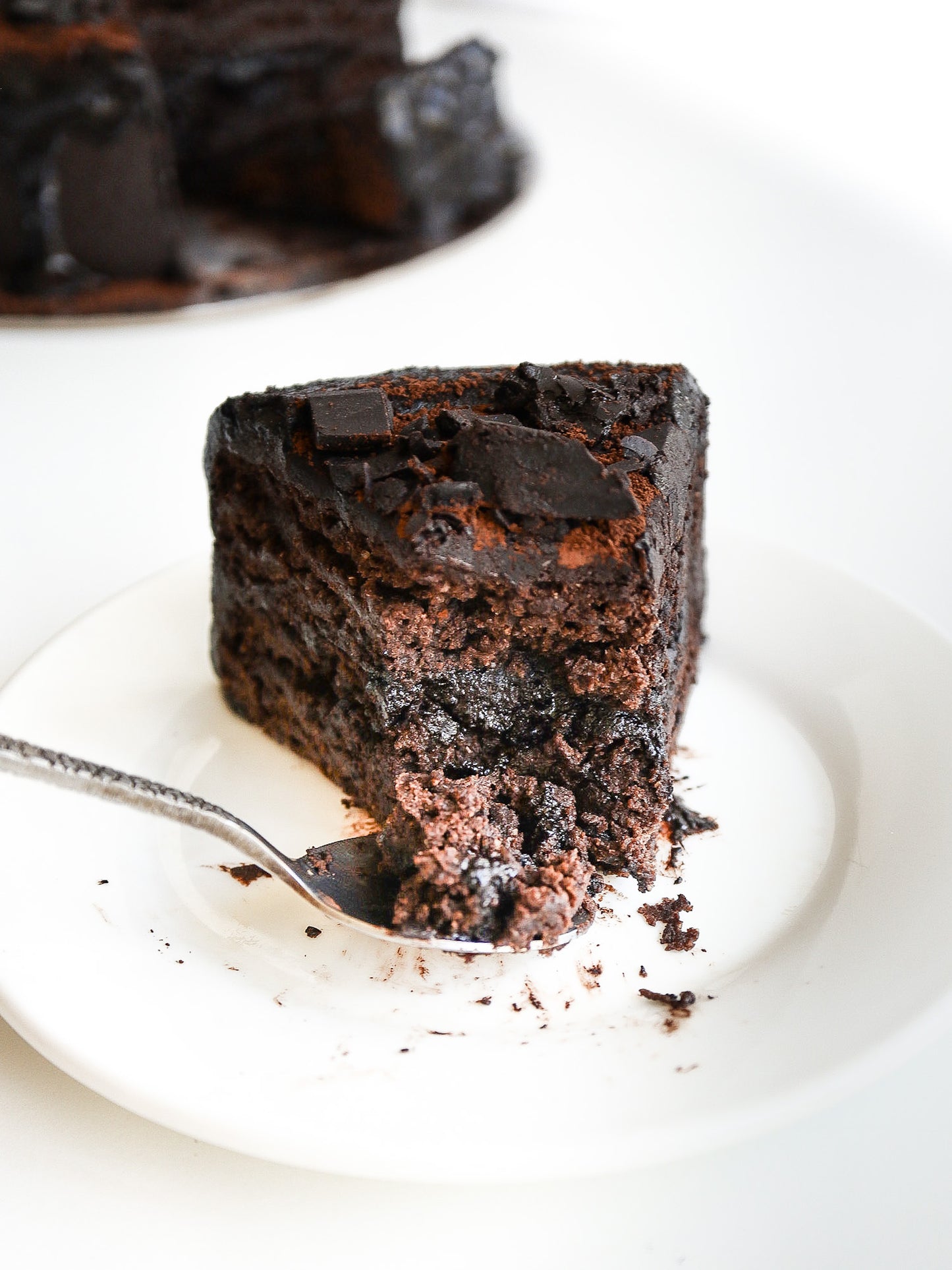 Drunken Triple Dark Chocolate Protein Cake (sugar-free/monk fruit sweetener, high protein)